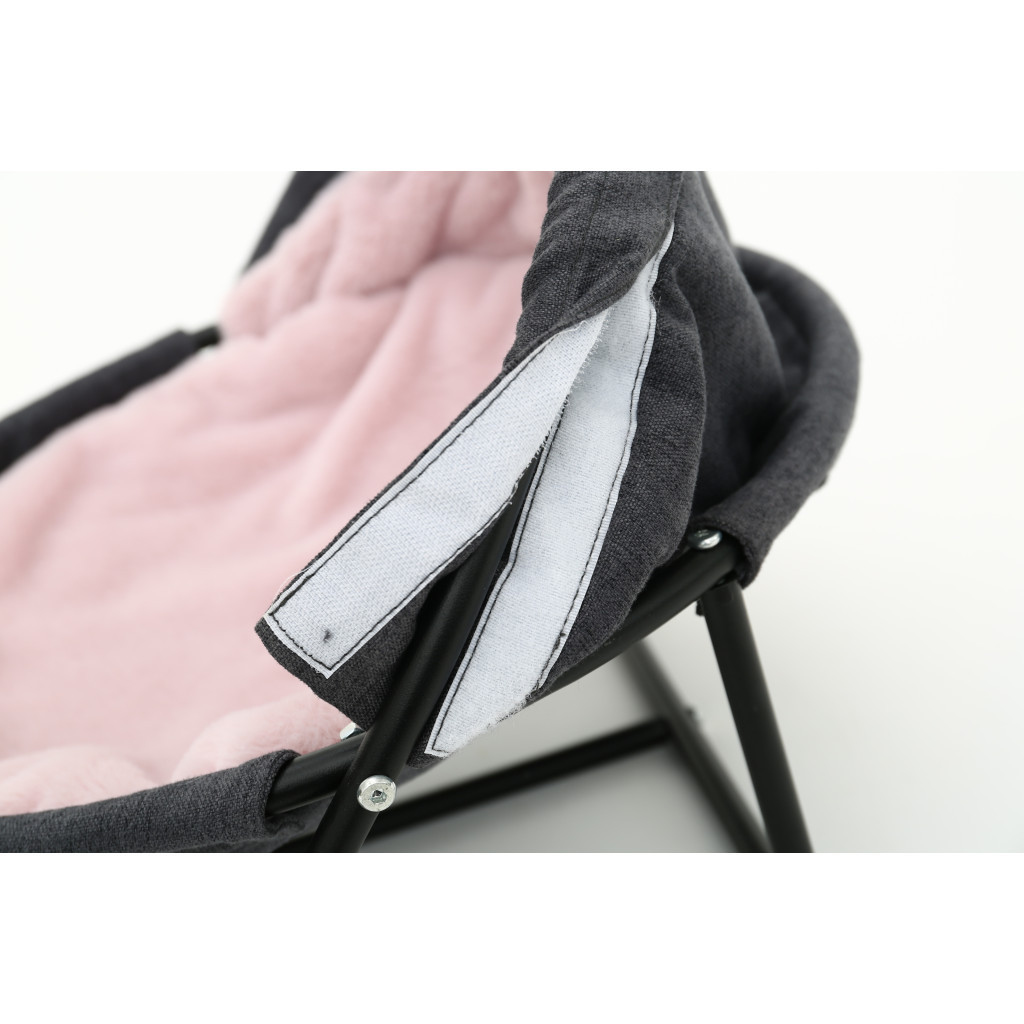 Лежак для тварин MISOKO&CO Pet bed round plush 45x45x22 см grey and pink (HOOP31839) - зображення 4