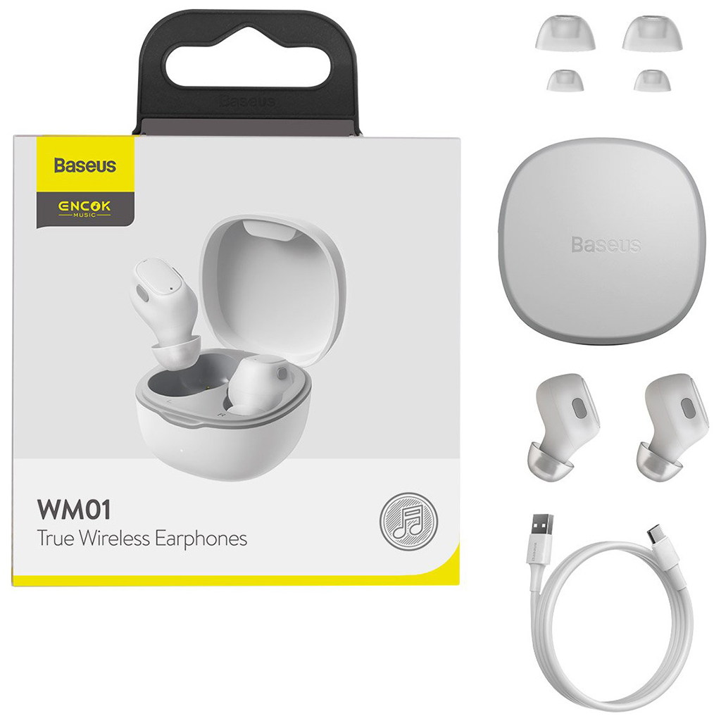 Навушники Baseus Encok TWS WM01 White (NGWM01-02) - зображення 6