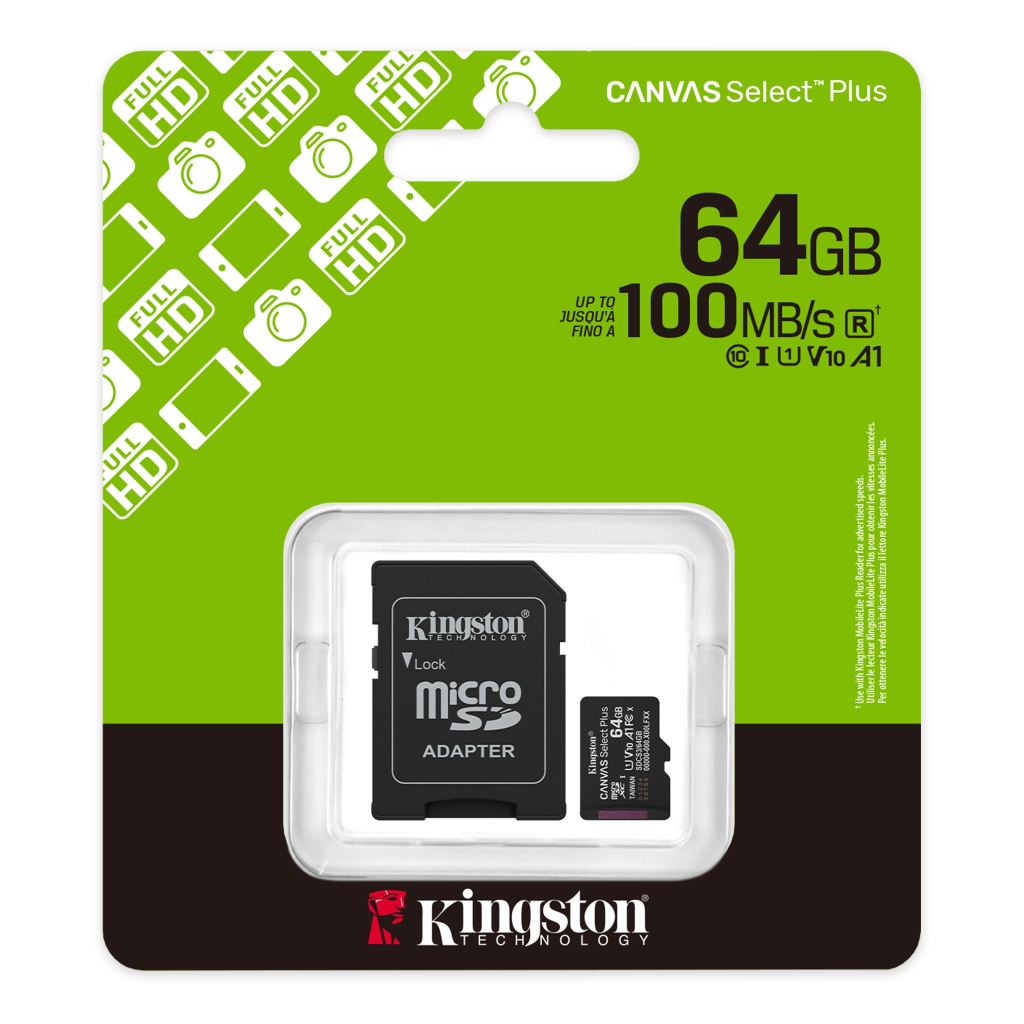 Карта пам'яті Kingston 64GB microSDXC class 10 UHS-I V10 A1 Canvas Select Plus (SDCS3/64GB) - зображення 3