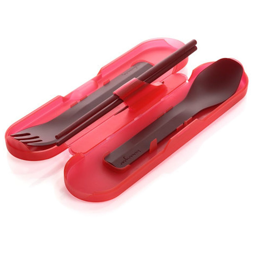 Набір туристичного посуду Humangear GoBites Quattro red (022.0085) - зображення 1