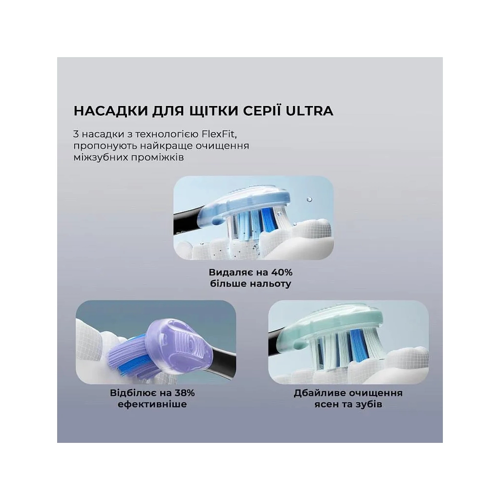 Електрична зубна щітка Oclean X Pro 20 Set Electric Toothbrush Black (6970810556964) - зображення 2