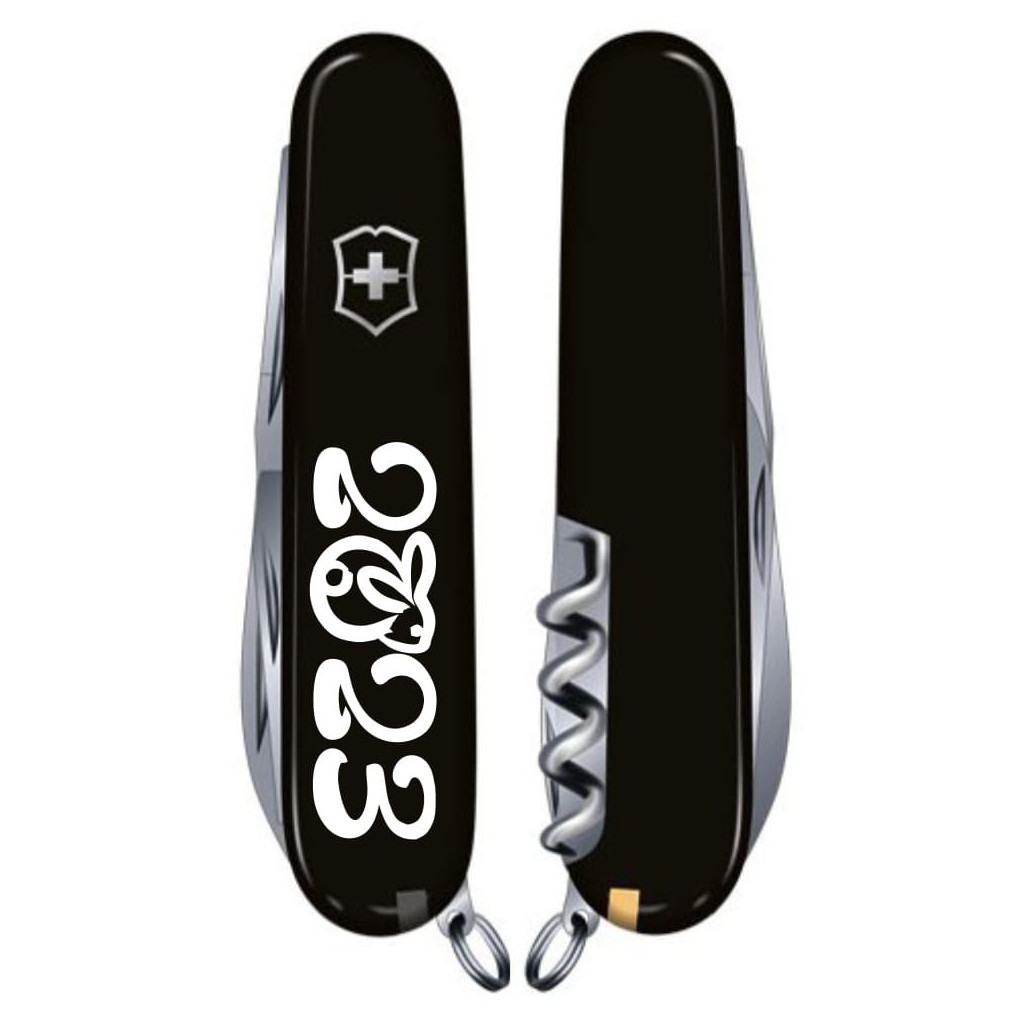 Ніж Victorinox Spartan Zodiac Black "Рік Кролика" (1.3603.3_Z2110u) - зображення 2