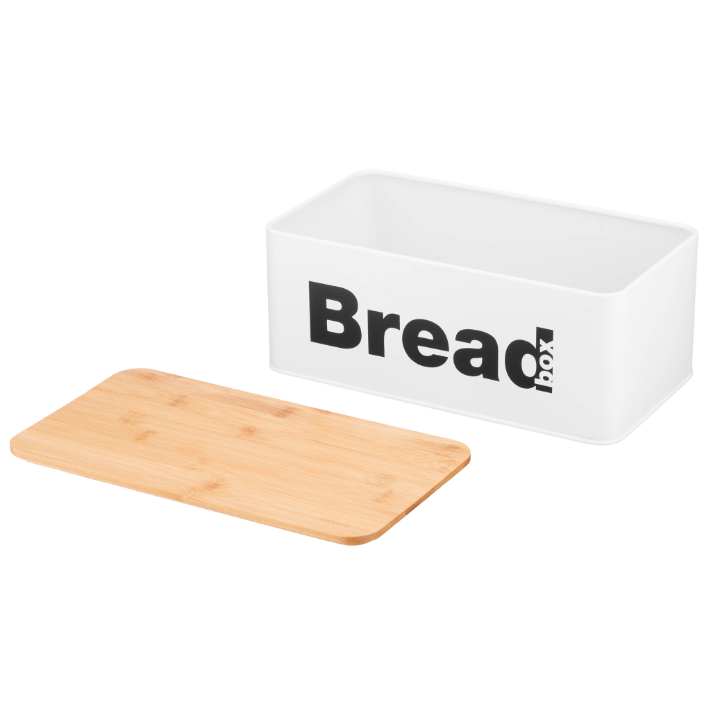 Хлібниця Ardesto Midori 33х18х13см, метал, бамбук, білий (AR0912WB) - зображення 8