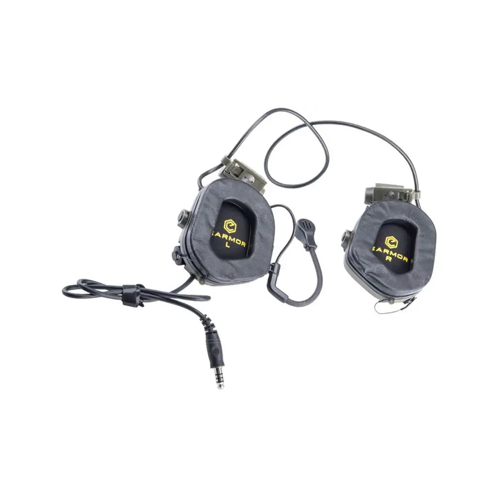 Навушники для стрільби Earmor M32X MARK3 Green з мікрофоном (сумісні з ARC Rail) (M32X-ARC-FG) - зображення 3