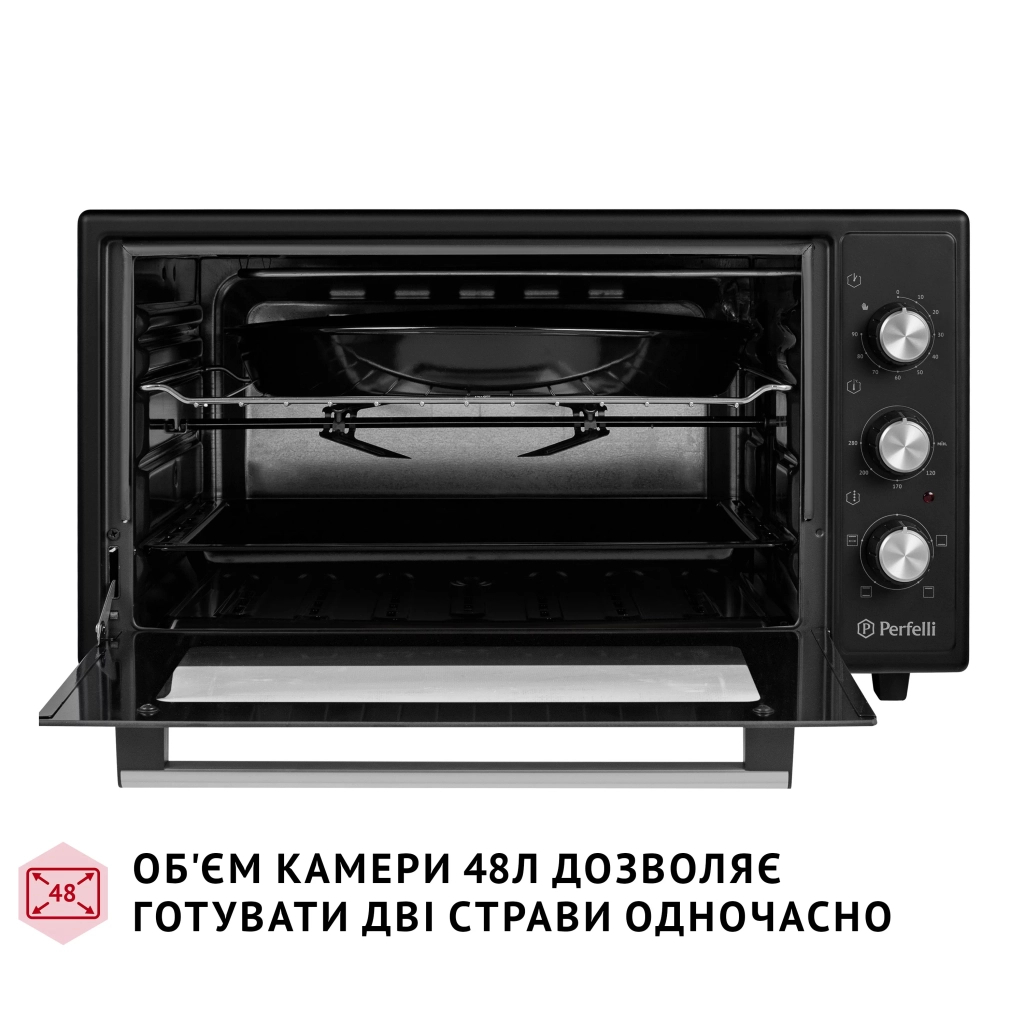 Електропіч Perfelli MIRAGE 48 BLACK - зображення 2