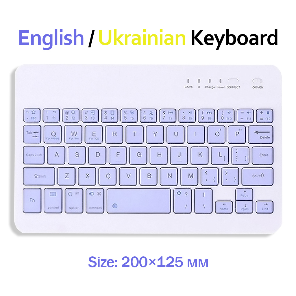 Клавіатура BeCover Bluetooth UA Purple (713409) - зображення 1
