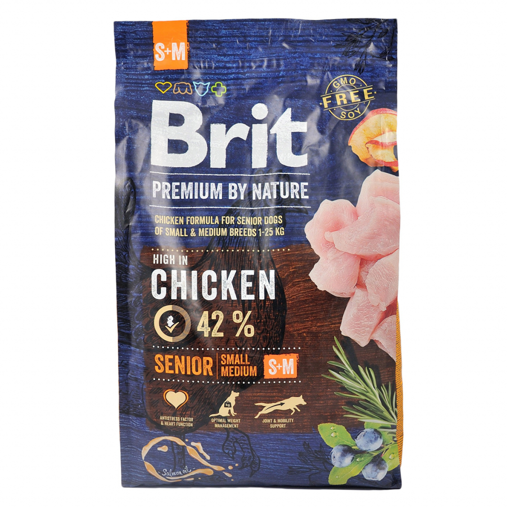 Сухий корм для собак Brit Premium Dog Senior S+M 3 кг (8595602526390) - зображення 2