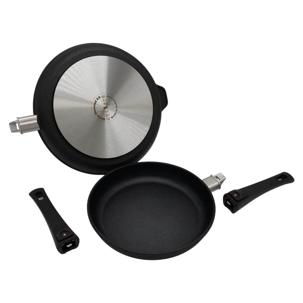 Набір сковорідок Swiss Diamond Induction 24 см та 28 см зі з'ємними ручками (XD SET602iD) - зображення 2