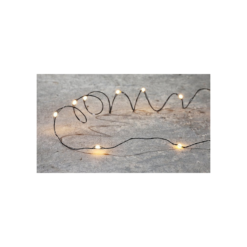 Гірлянда Luca Lighting Струна чорна 18 м теплий білий (8718861853162) - зображення 1