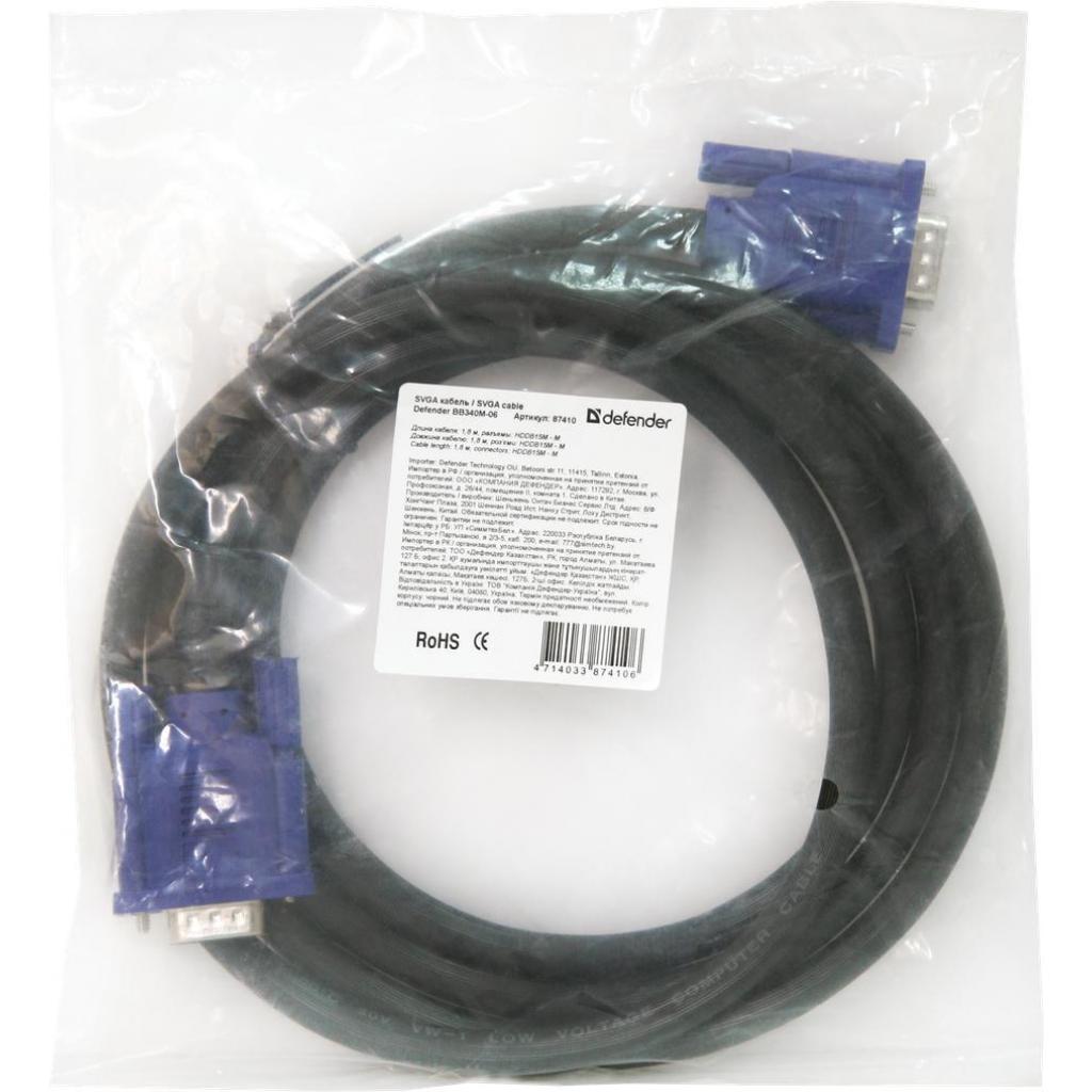 Кабель мультимедійний VGA 1.8m BB340M-06 Defender (87410) - зображення 3