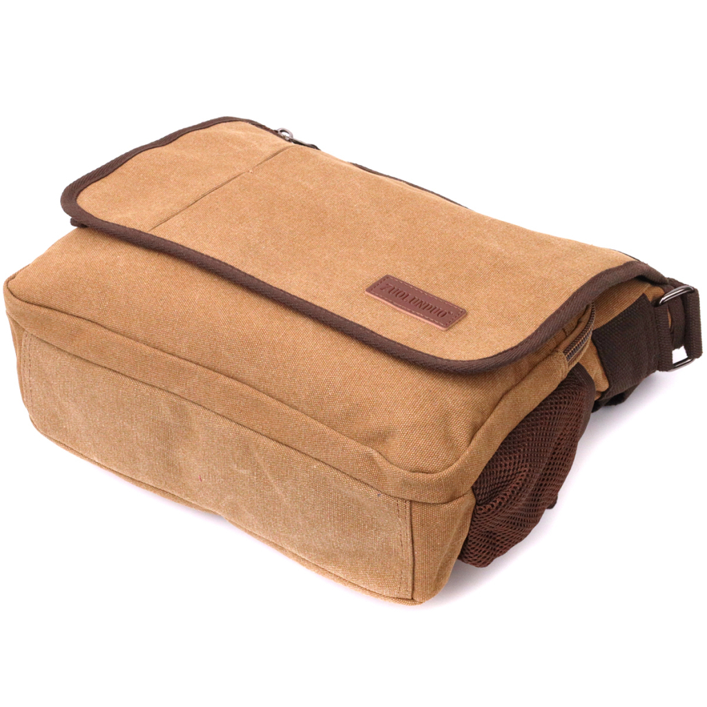 Сумка Vintage Текстильна сумка через плече Коричнева (22201) - зображення 3