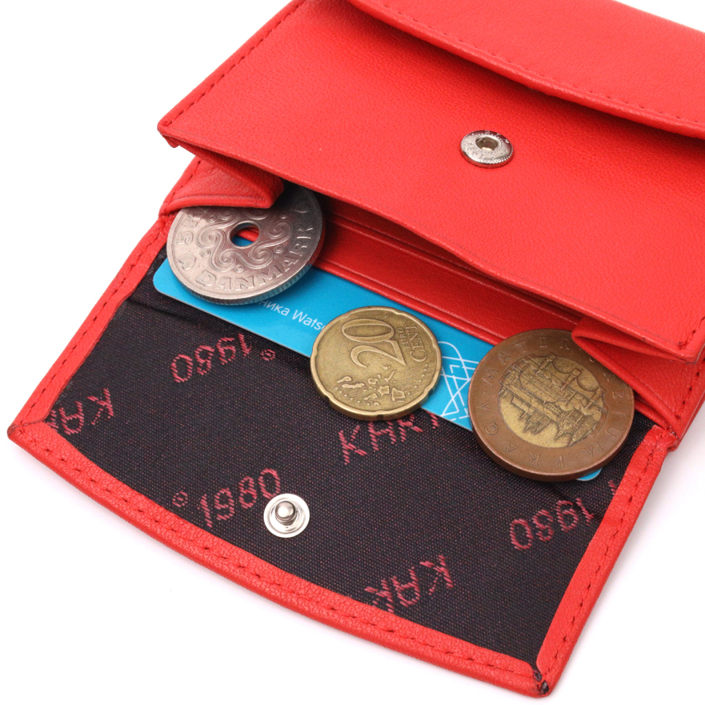 Гаманець Karya З натуральної шкіри Червоний (21340) - зображення 7