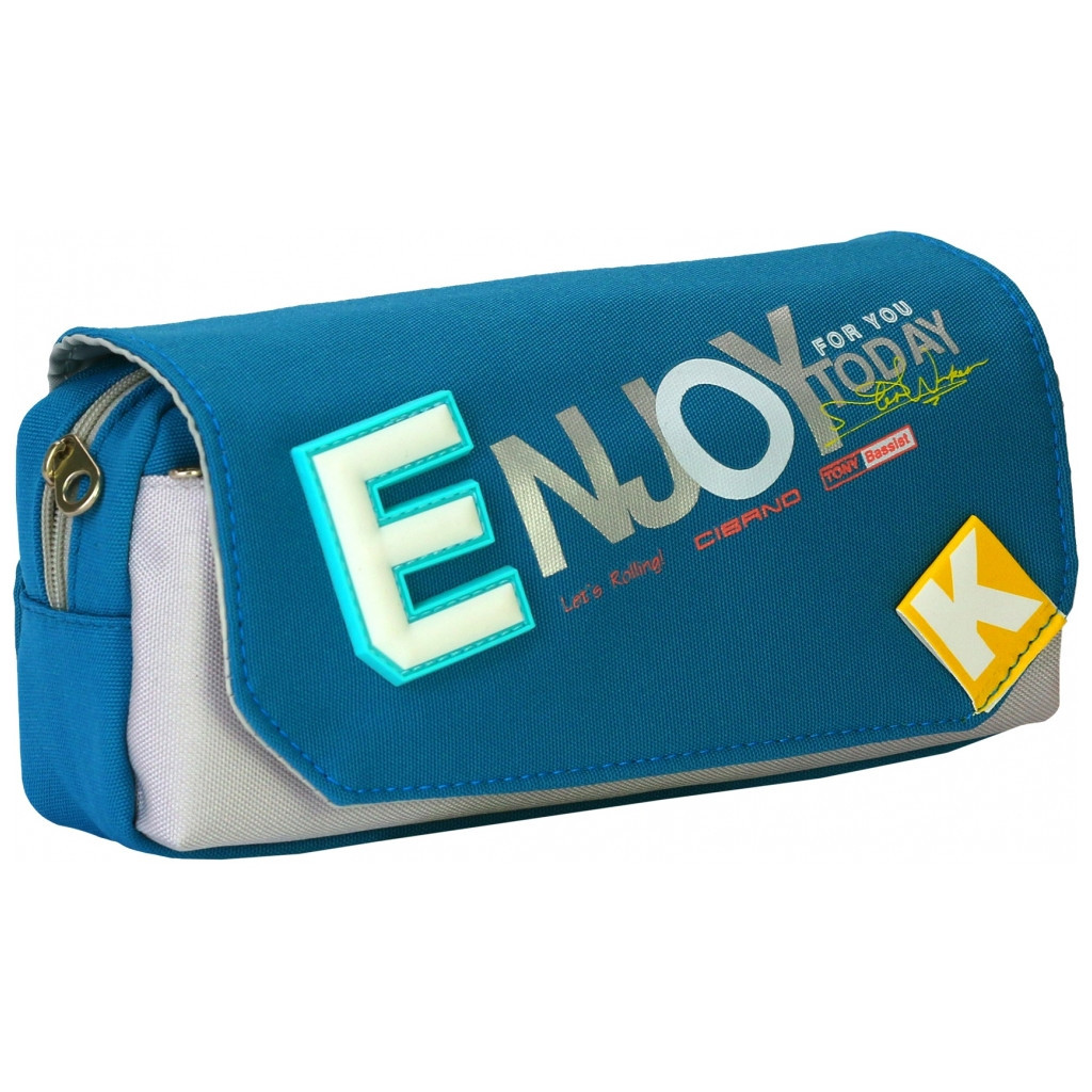 Пенал Cool For School 2 відділення з кишенею Синій (CF6920-blue) - зображення 1