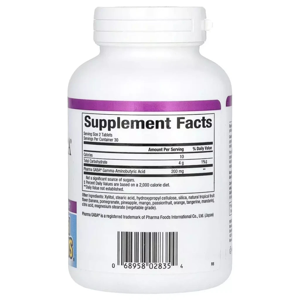 Вітамінно-мінеральний комплекс Natural Factors GABA (Гамма-аміномасляна кислота), 100 мг, Stress Relax, Pharma GABA, 6 (NFS-02835) - зображення 2
