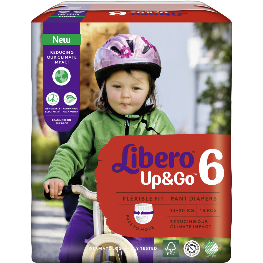 Підгузки Libero UpGo 6 13-20 кг 18 шт (7322541090238) - зображення 2
