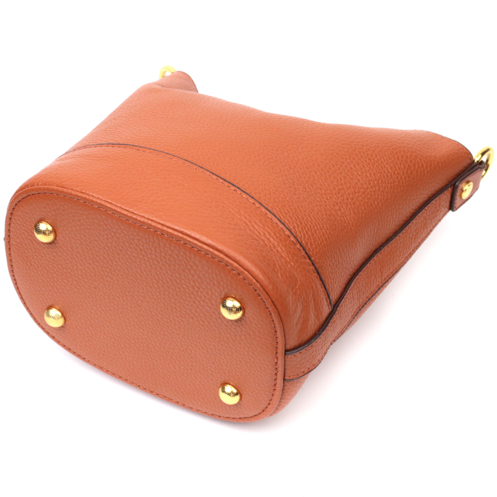 Сумка Vintage Жіноча з автономною косметичкою всередині з натуральної шкіри Коричнева (22366) - зображення 5