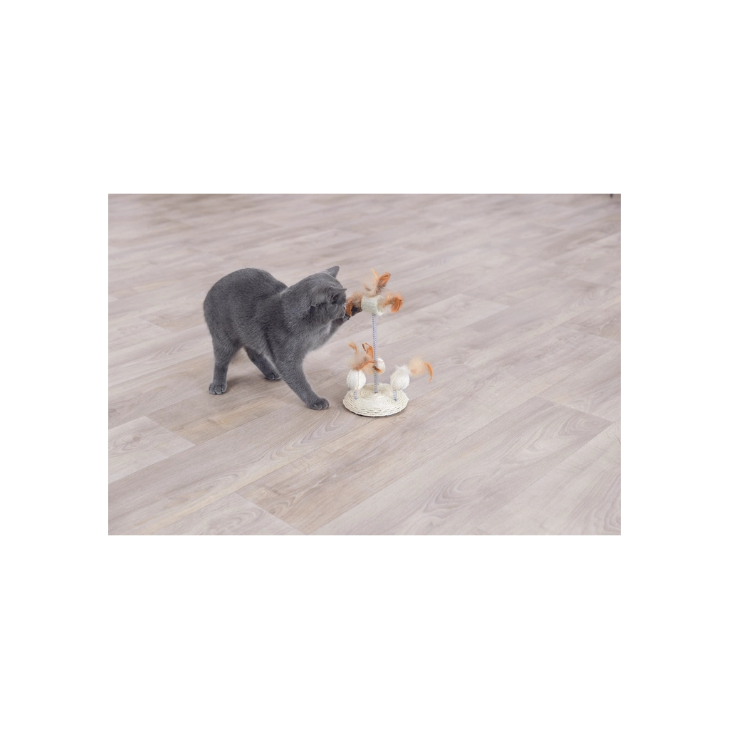 Іграшка для котів Trixie М'ячі з пір'ям на пружинах 15 x 30 см (4011905407210) - зображення 3