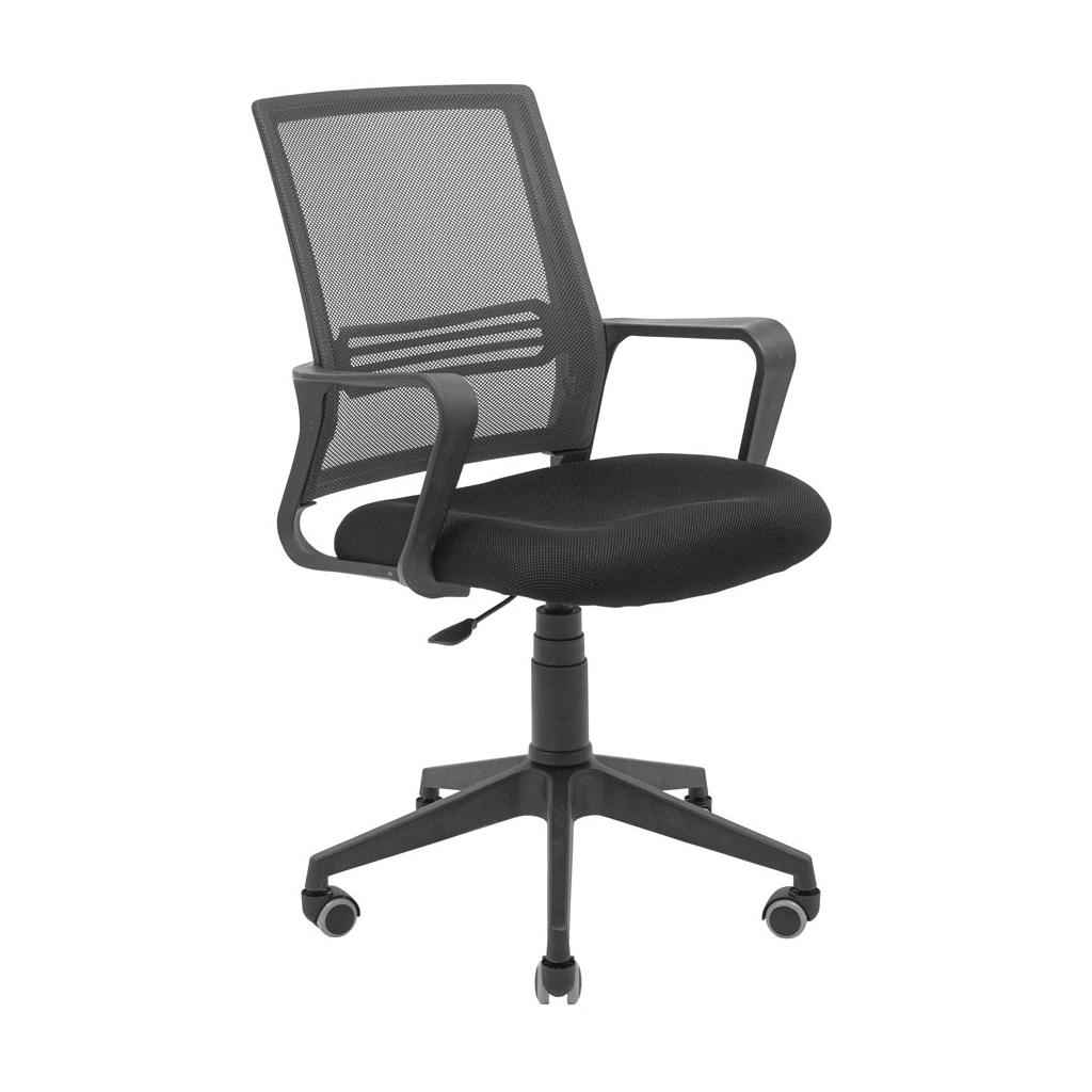 Офісне крісло Richman Джина Пластик Піастра Сітка чорна + сіра (ADD0003118) - зображення 1