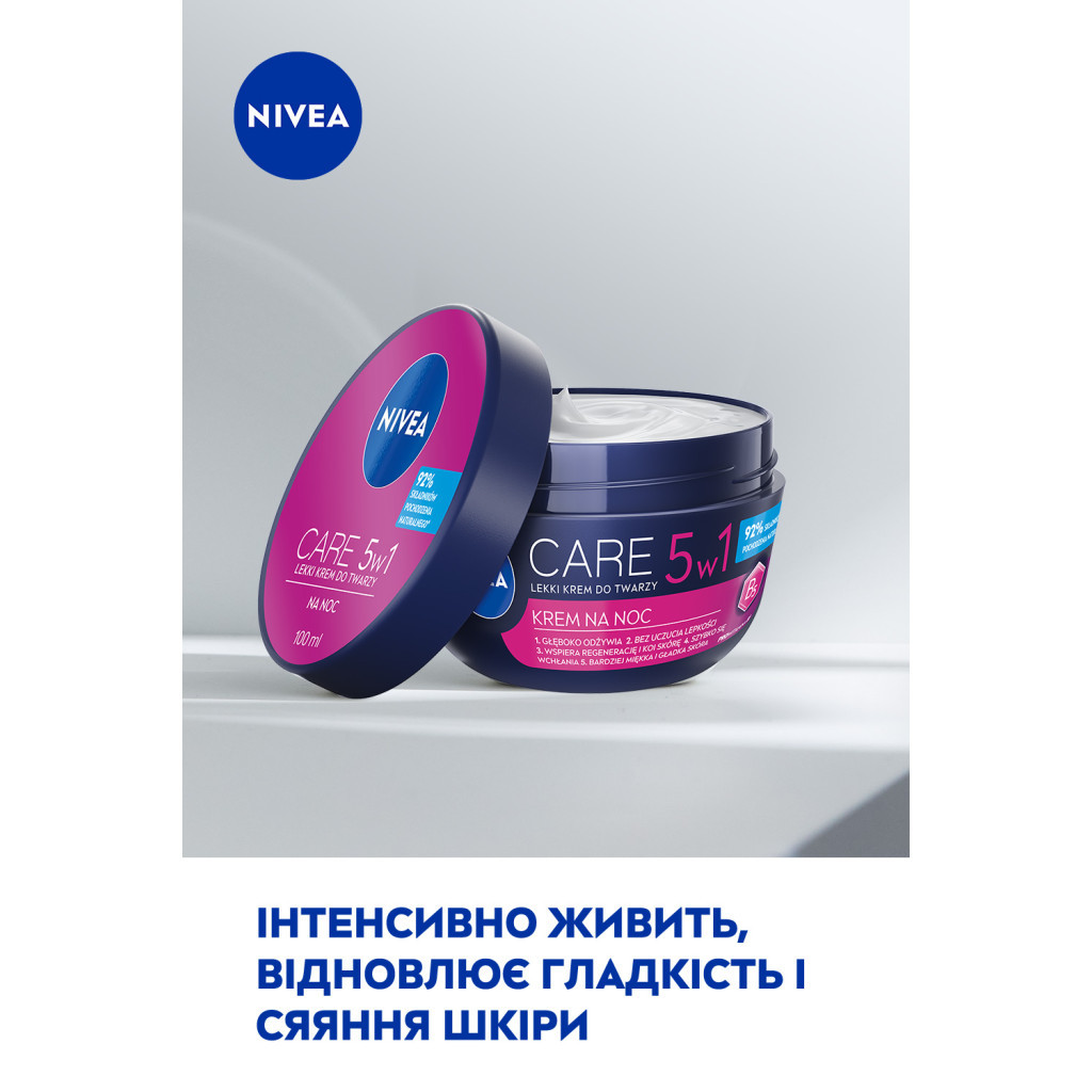 Крем для обличчя Nivea Care Нічний з вітаміном В5 100 мл (40066745/42360360) - зображення 5