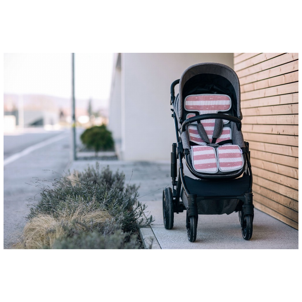 Набір текстилю для коляски FreeON підкладка для коляски та автокрісла pink - white (48723) - picture 7