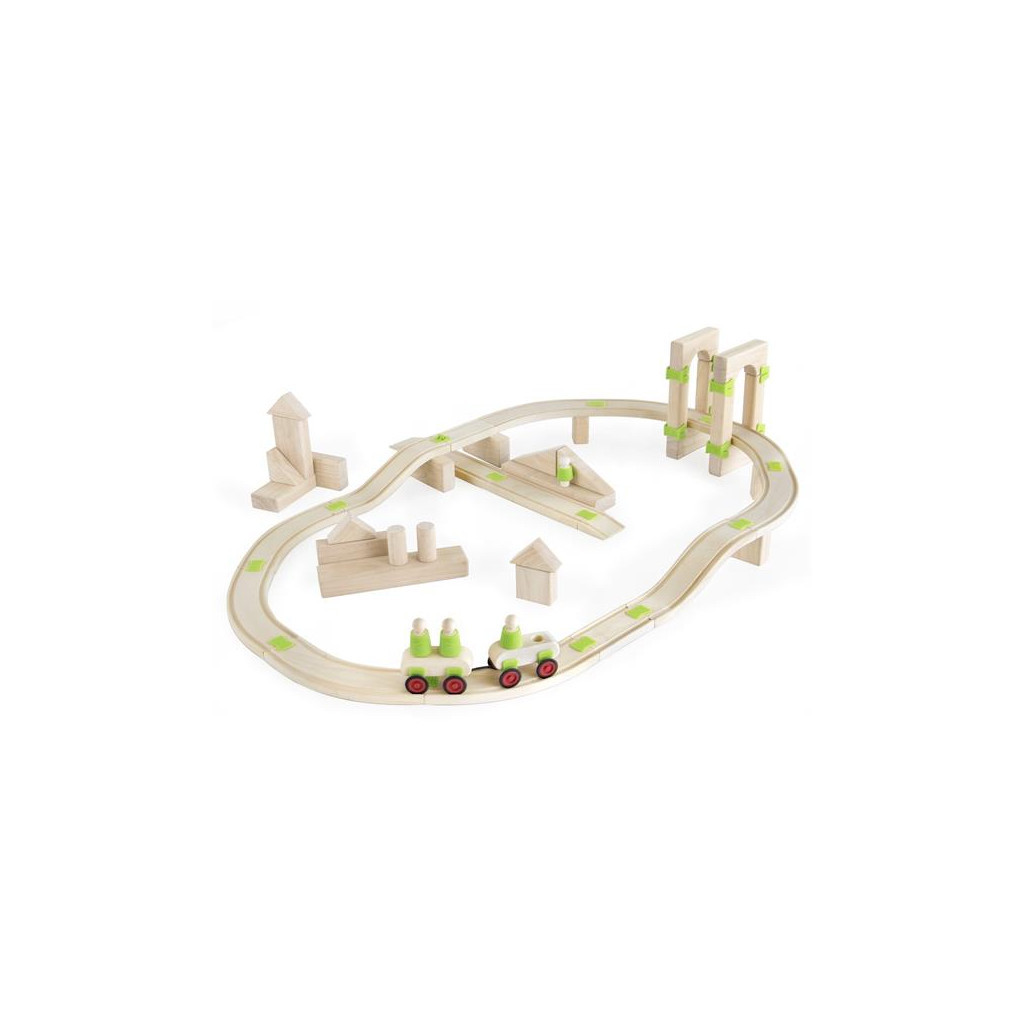 Залізниця Guidecraft Block Science Дорога, 55 деталей (G2100R) - зображення 1