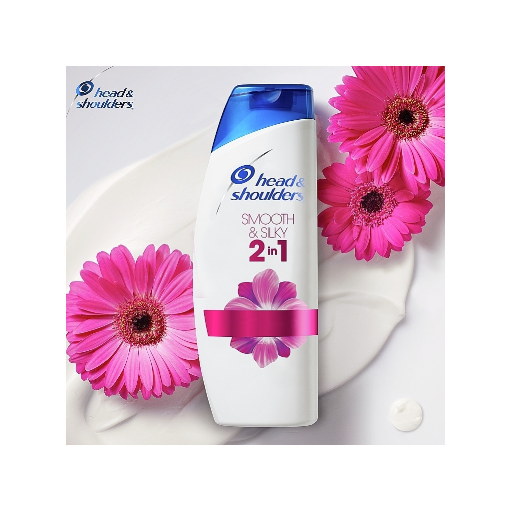 Шампунь Head & Shoulders 2 в 1 Проти лупи Гладеньке та шовковисте 330 мл (8700216304856) - зображення 7
