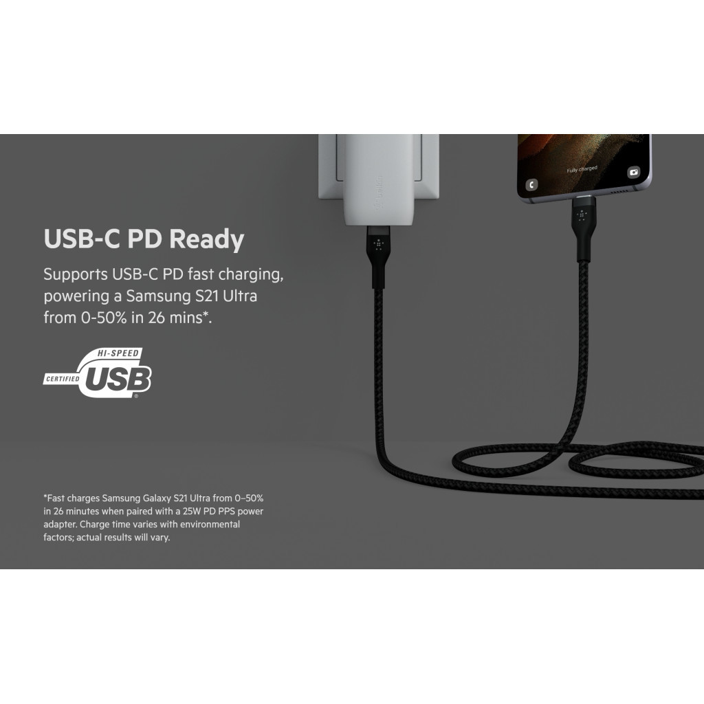 Дата кабель USB-C to USB-C 1.0m Belkin (CAB011BT1MBK) - зображення 12