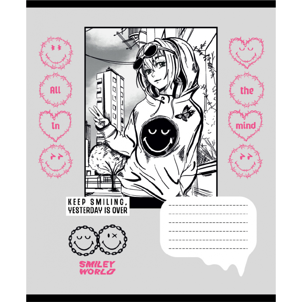 Зошит Yes Smiley World Anime А5 60 аркушів клітинка (767656) - зображення 5