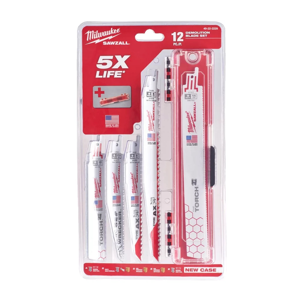 Полотно Milwaukee набір для шабельної пили SAWZALL 12шт (49222229) - зображення 3