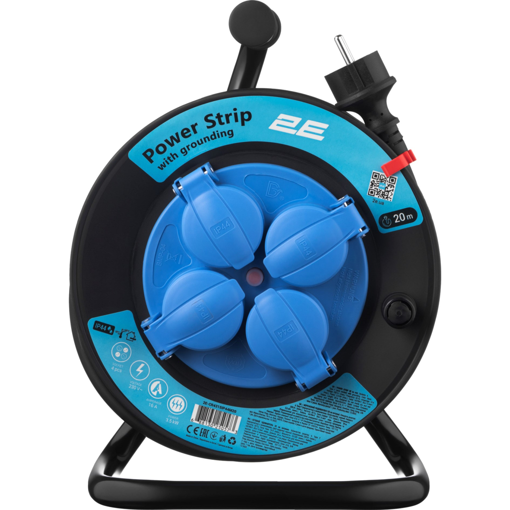 Мережевий подовжувач 2E 2E-CR4315IP44M20 - зображення 2