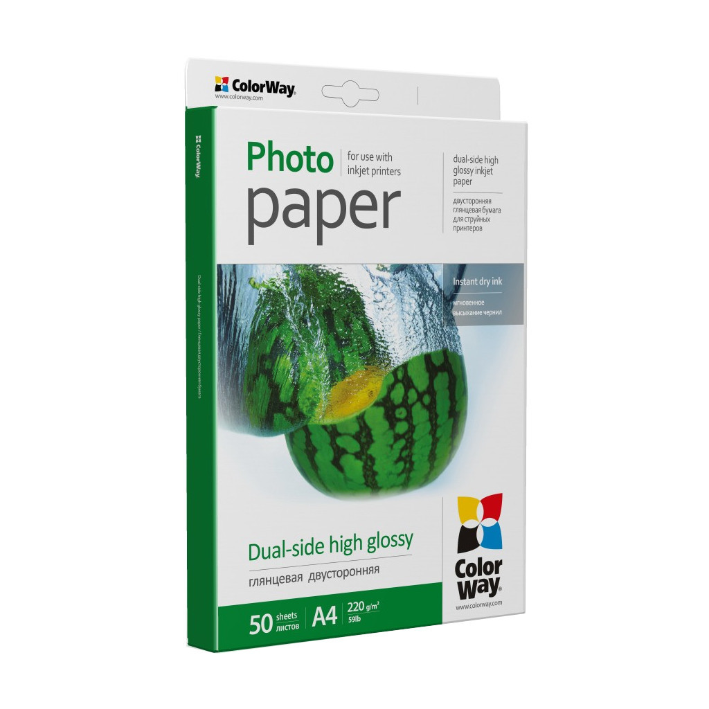 Фотопапір ColorWay A4 220г Glossy 50ст. (PGD220050A4) - зображення 2