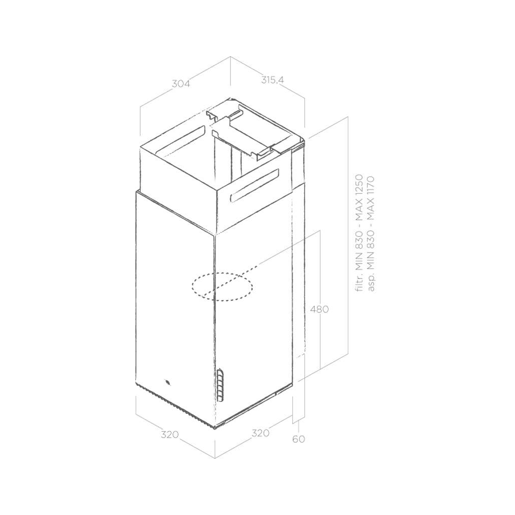 Витяжка кухонна Elica HAIKU BL/A/32 - изображение 2