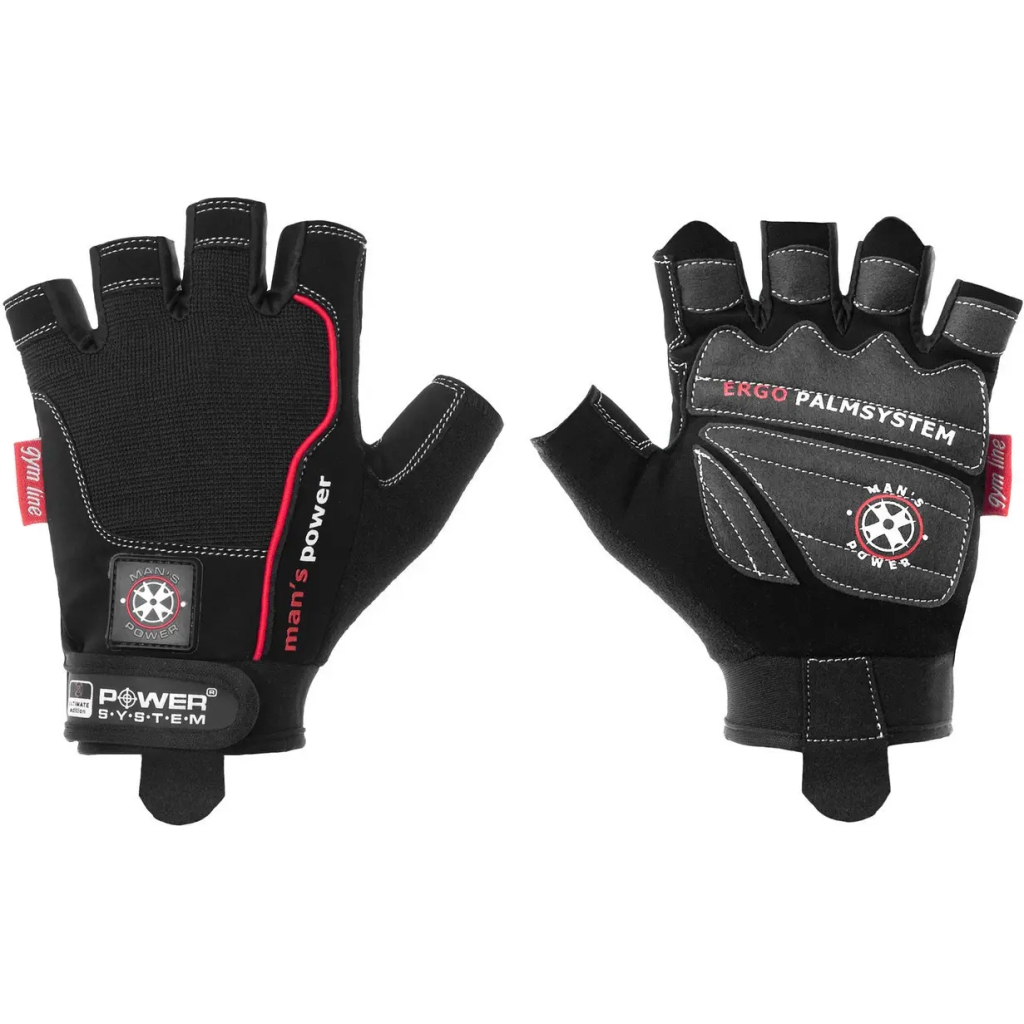Рукавички для фітнесу Power System PS-2580 Mans Power Black L (PS-2580_L_Black) - зображення 5