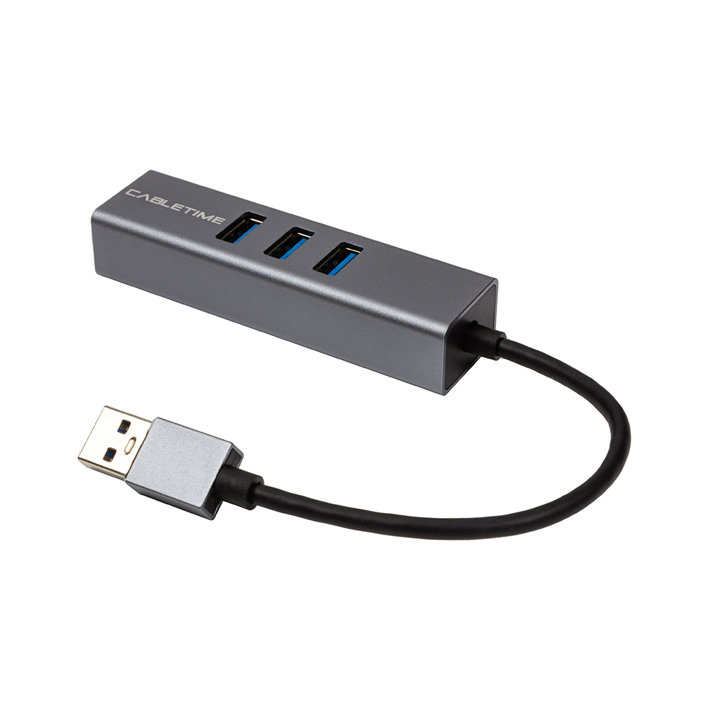 Концентратор Cabletime USB 3.0 to 3xUSB 3.0 + RJ45 0.15m (CA913374) - зображення 3