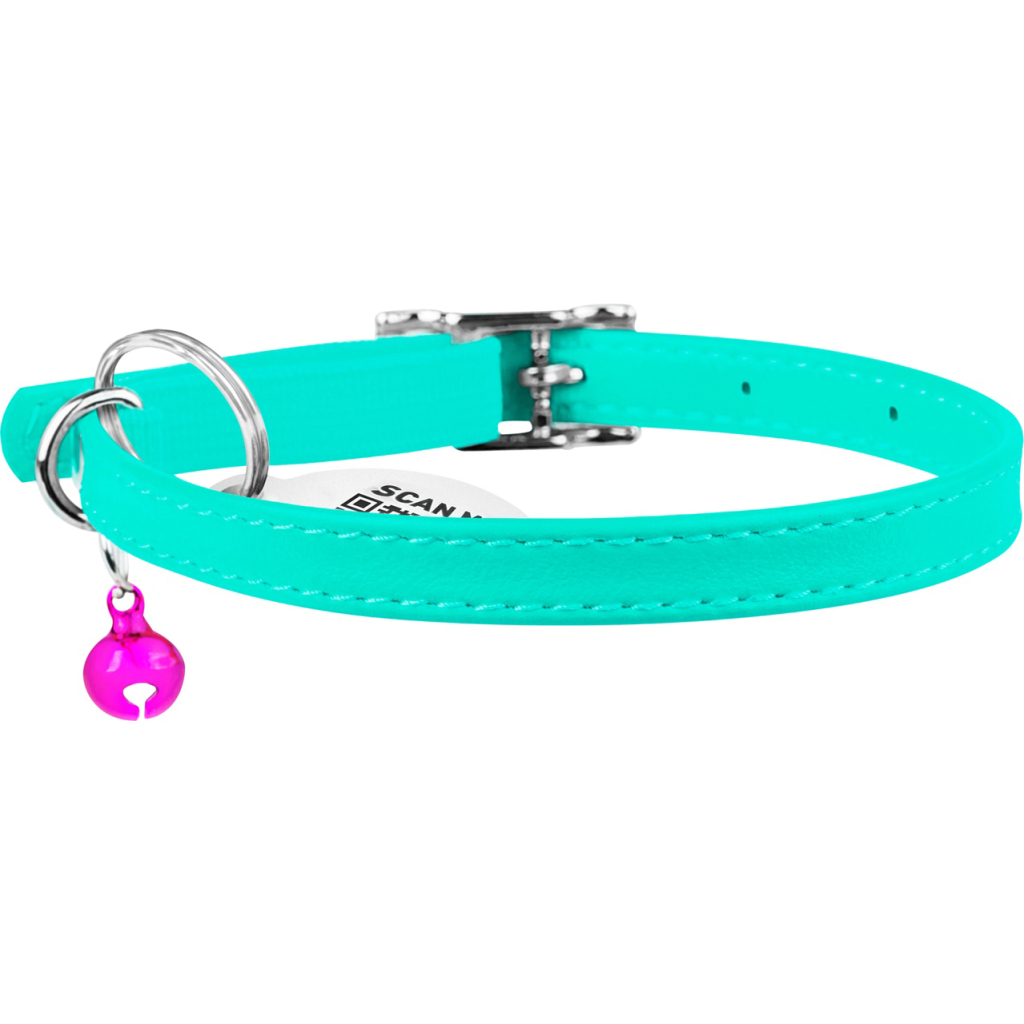 Нашийник для тварин WAUDOG Glamour з QR паспортом Д 22-30 см ментоловий (324813) - зображення 2