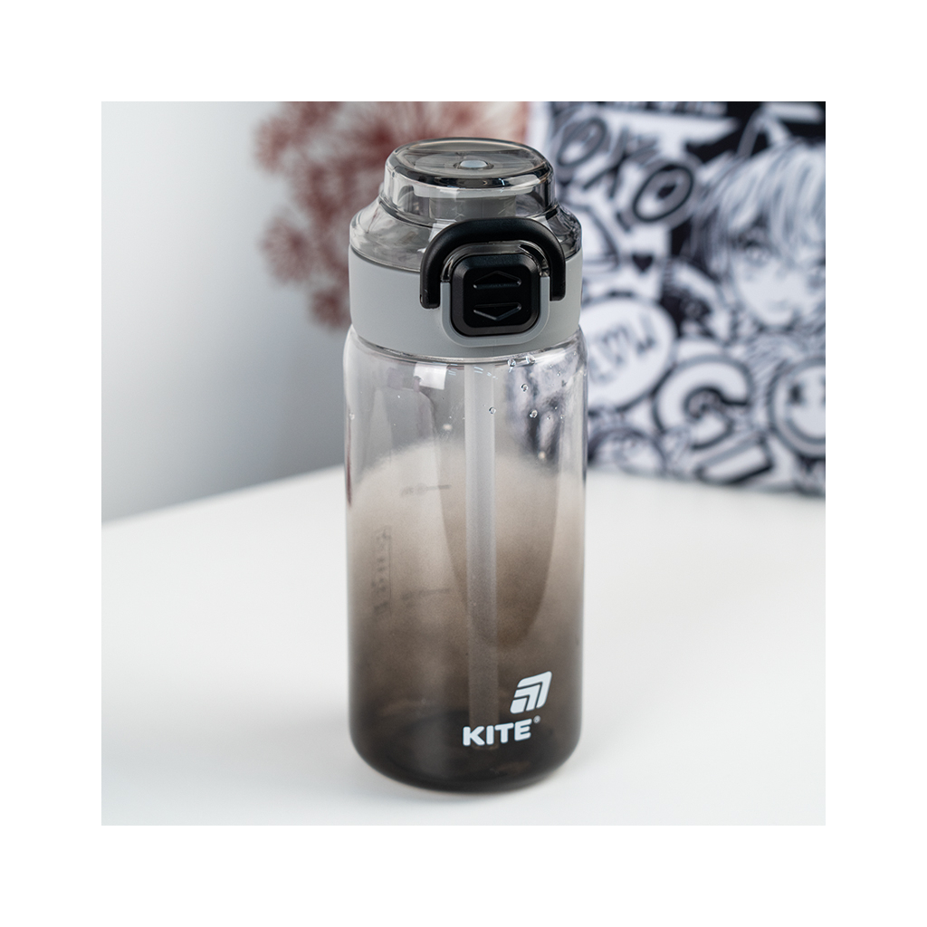 Поїльник-непроливайка Kite 600 мл, чорна (K25-1212-1) - зображення 6