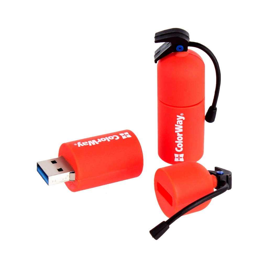 USB флеш накопичувач ColorWay Fire 32 GB USB 3.0 Red (CW-USBFE32) - изображение 3