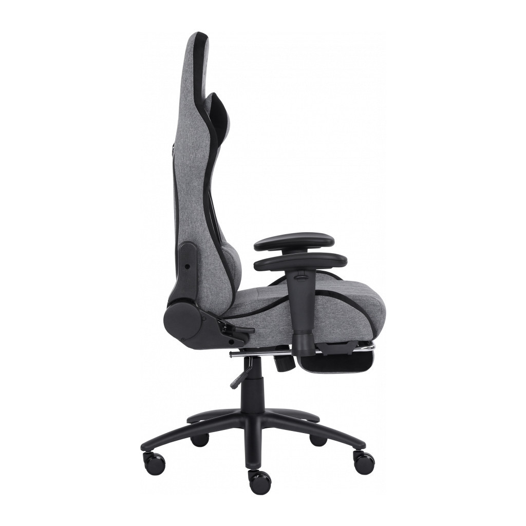 Крісло ігрове GT Racer X-2534-F Gray/Black Suede (X-2534-F Fabric Gray/Black Suede) - зображення 3