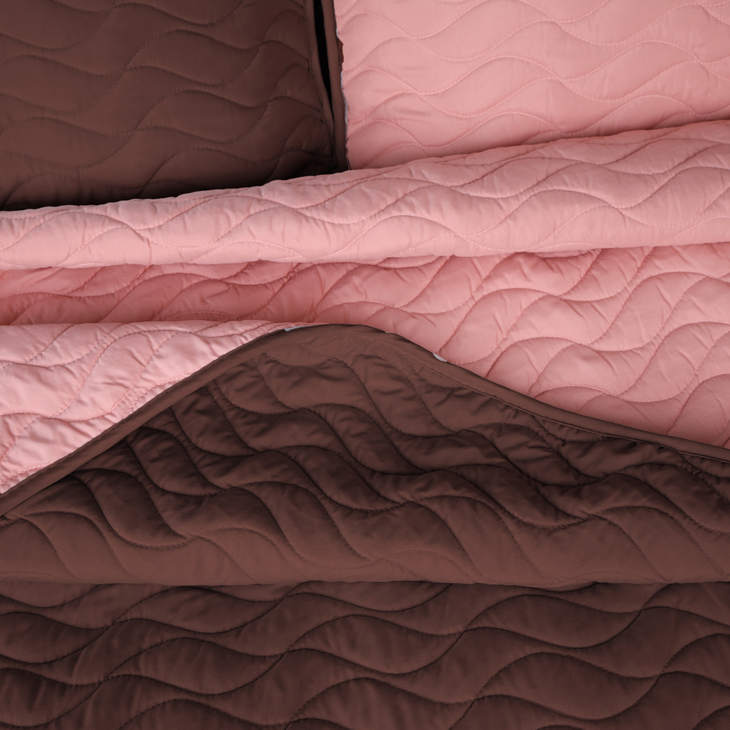 Покривало MirSon Набір Serenity Line №4300 Sea breeze (покривало + 2 наволочки) 180х210 см (2200007298433) - зображення 2