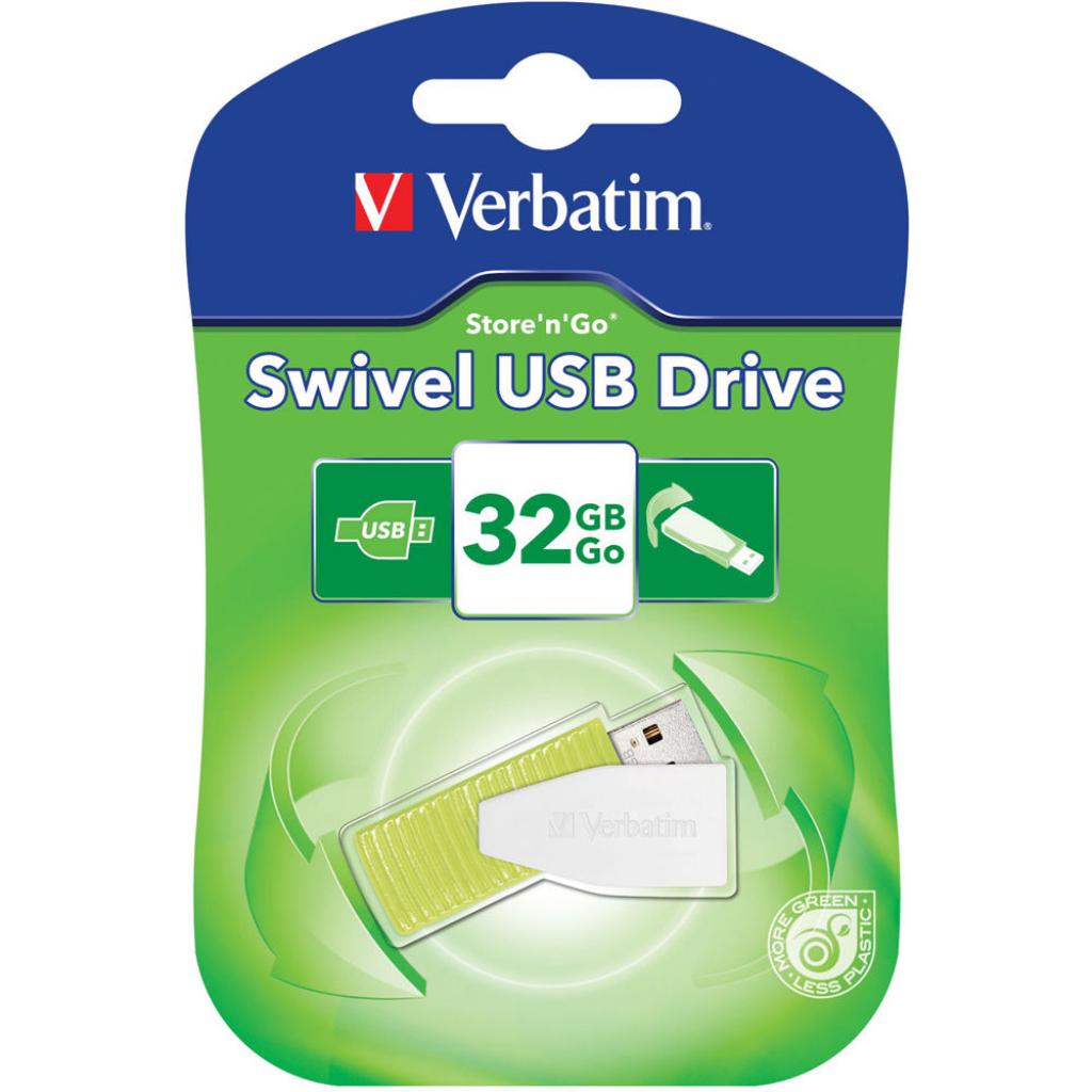 USB флеш накопичувач Verbatim 32GB Store 'n' Go Pin Swive Green USB 2.0 (049815) - зображення 5
