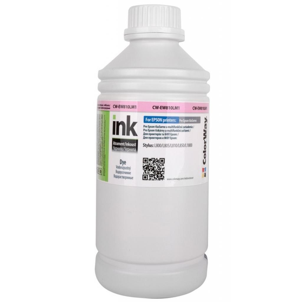 Чорнило ColorWay Epson L800/810/850 1л Light Magenta (CW-EW810LM1) - зображення 1