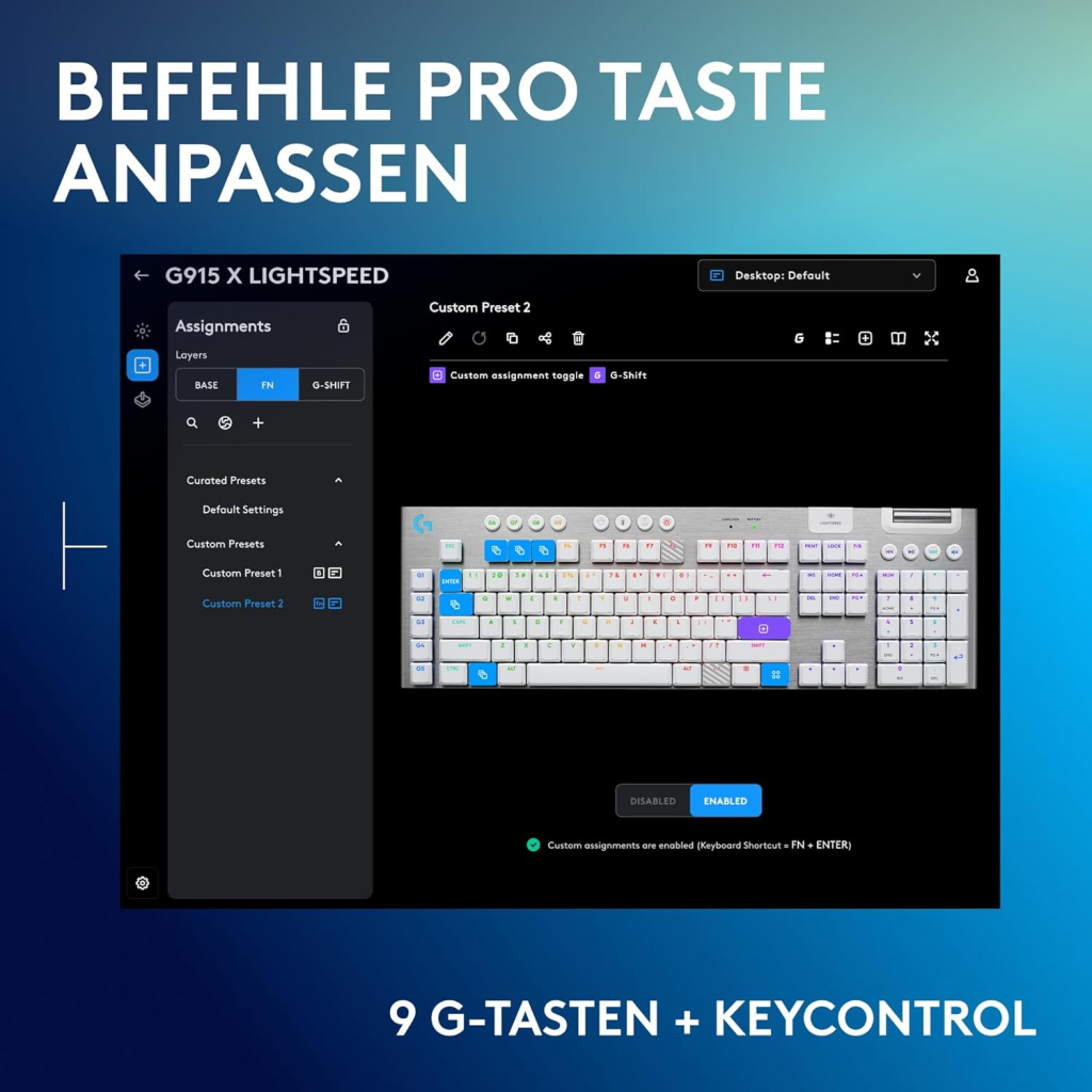 Клавіатура Logitech G915 X Lightspeed Switch-Tactile Wireless/Bluetooth/USB UA White (920-012690) - зображення 6