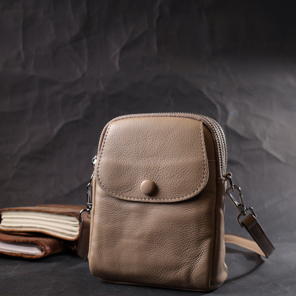 Сумка Vintage Жіноча на два відділення з натуральної шкіри Бежева (22400) - зображення 7