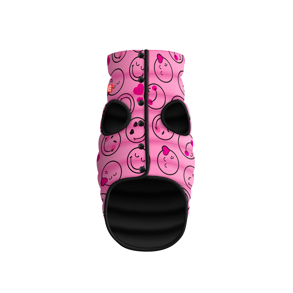 Курточка для тварин WAUDOG Clothes "Смайли на рожевому" M40 (407-0187) - зображення 1