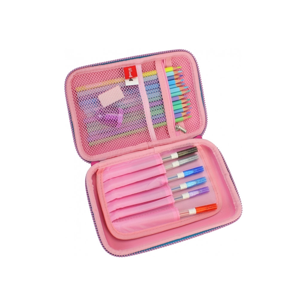 Пенал Cool For School 1 відділення з органайзером фуксія (QT-5630-Rosered) - зображення 2