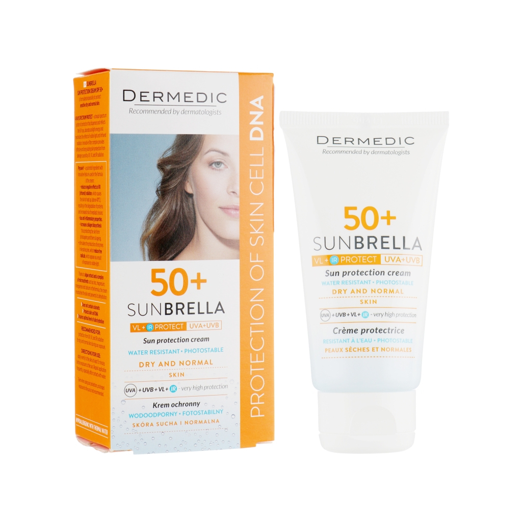 Засіб від засмаги Dermedic Sunbrella Сонцезахисний крем SPF 50+ Для сухої та нормальної шкіри 50 г (5906739783007) - зображення 1