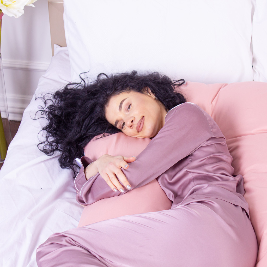 Подушка MirSon для вагітних та відпочинку Eco Line №8032 U-подібна White-Coral (2200006185079) - изображение 3