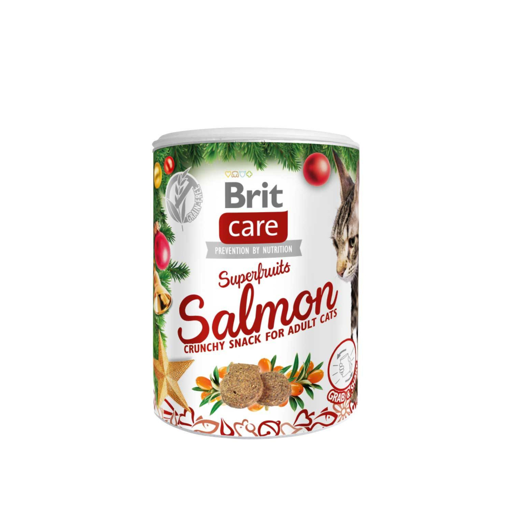 Ласощі для котів Brit Care Cat Superfruits 100 г (лосось та обліпиха) (8595602558568) - зображення 1