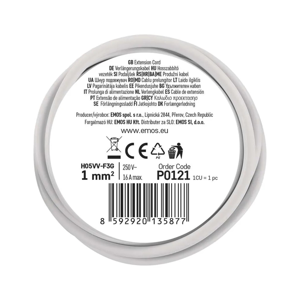 Мережевий подовжувач EMOS P0121 - зображення 4