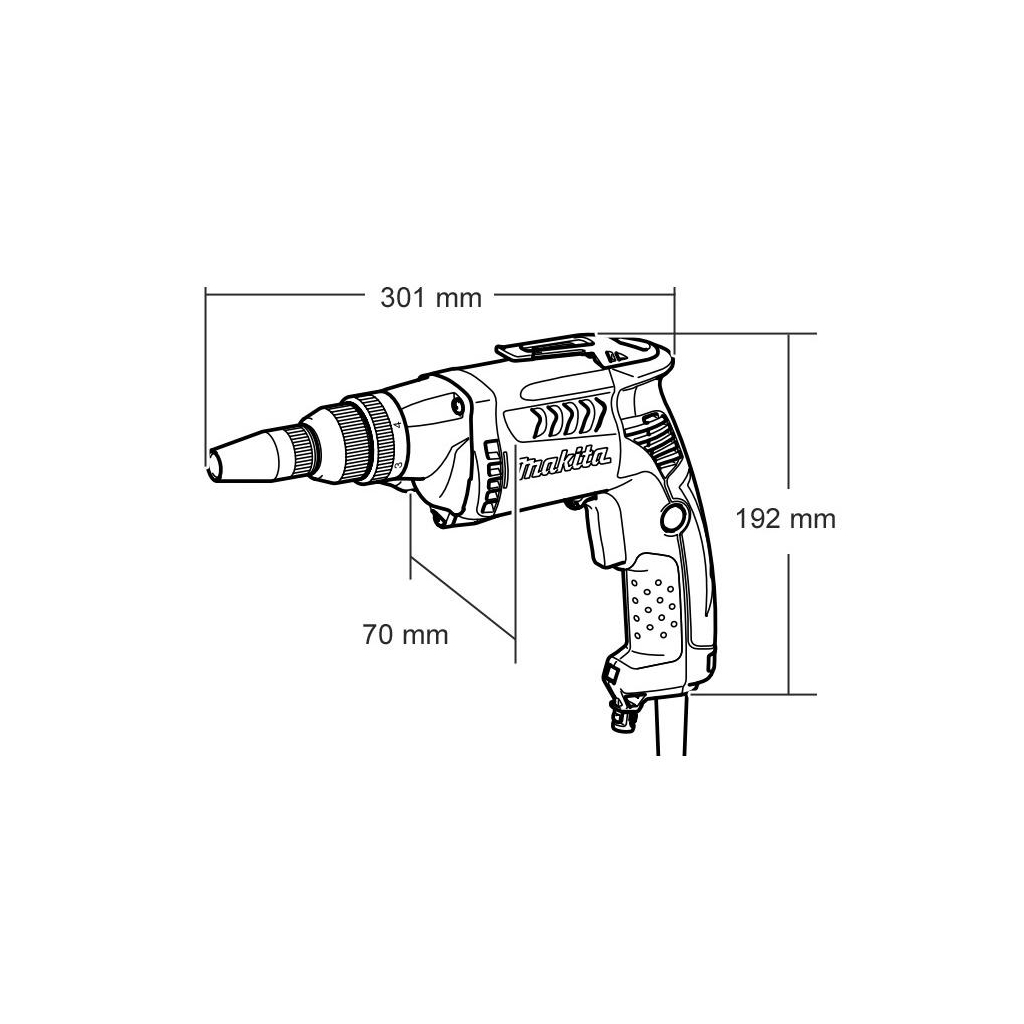 Шуруповерт Makita мережевий FS2700, 570Вт, 0-2.500 хв, 1.8 кг - зображення 3
